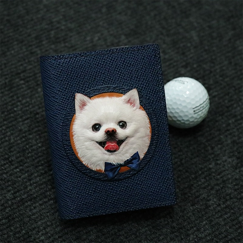 Custom Pet Leather Card & Passport Wallet | Stylish Multi‑Function Compact Design | Handcrafted Luxury & Unique Look | Adorable Gift Feel