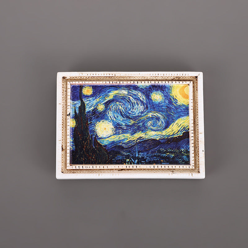 3D Fridge Magnet | Famous Art 3D Magnetic Sticker | Creative Character Retro Magnetic Decor | Personalized Home Accessories