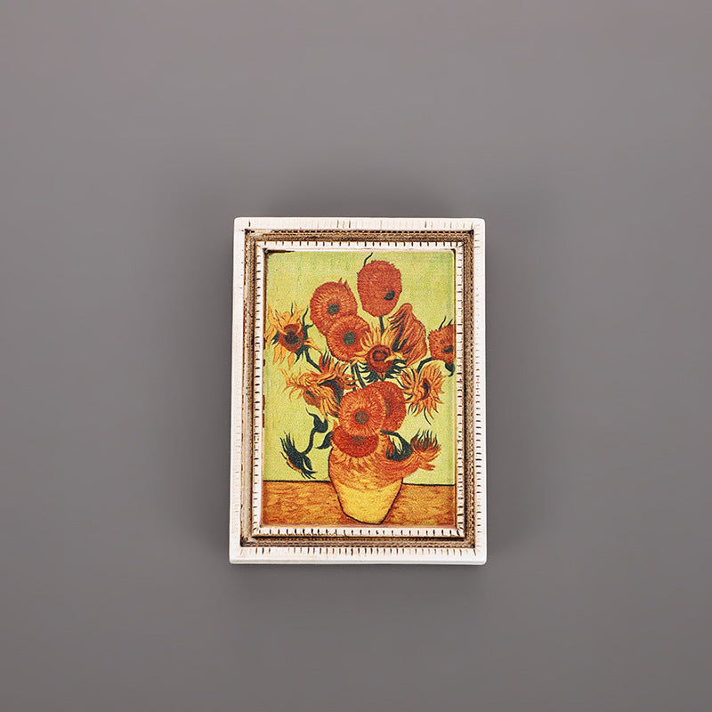 3D Fridge Magnet | Famous Art 3D Magnetic Sticker | Creative Character Retro Magnetic Decor | Personalized Home Accessories