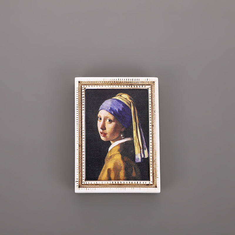 3D Fridge Magnet | Famous Art 3D Magnetic Sticker | Creative Character Retro Magnetic Decor | Personalized Home Accessories