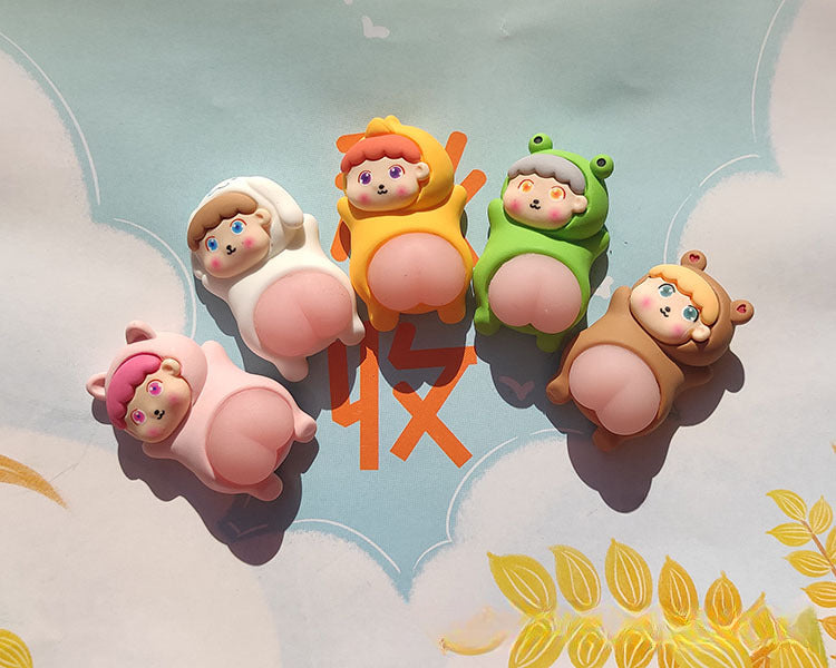 Cute Stress Relief Butt-Squishy Fridge Magnet | 3D Resin Funny Toy | Creative Anti-Stress Decor