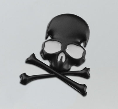 3D Skull Car Emblem Sticker Set – Alloy Ghost Head Badge, Waterproof Durable, Halloween Cool Decoration for Cars