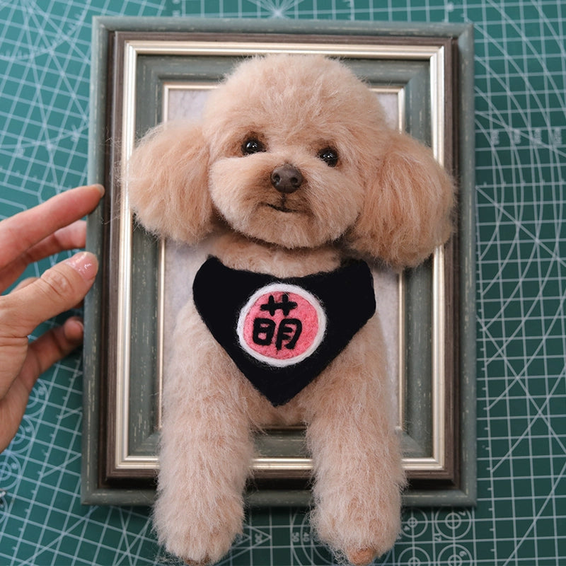 Custom Felted Pet Doll Photo Frames | Realistic Cat Dog Keepsake | DIY Memorial Frame Gift | Handmade with Love