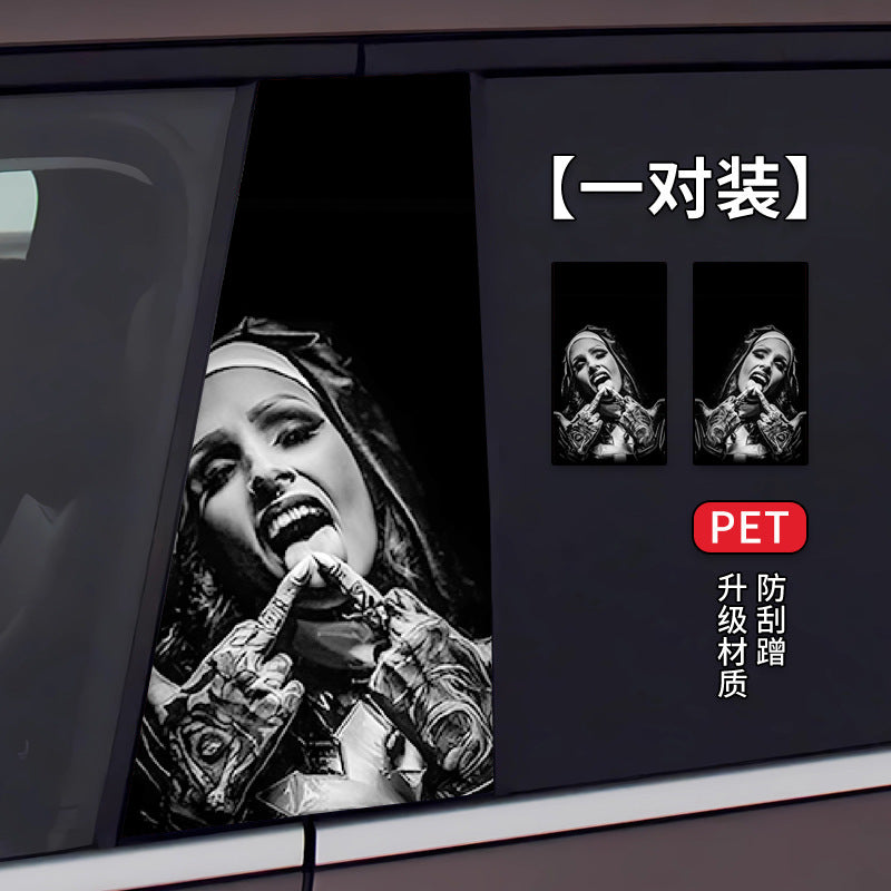 Car B-Pillar Sticker Scratch Protection Film Creative Window Trim Decal Stylish Decoration Essential