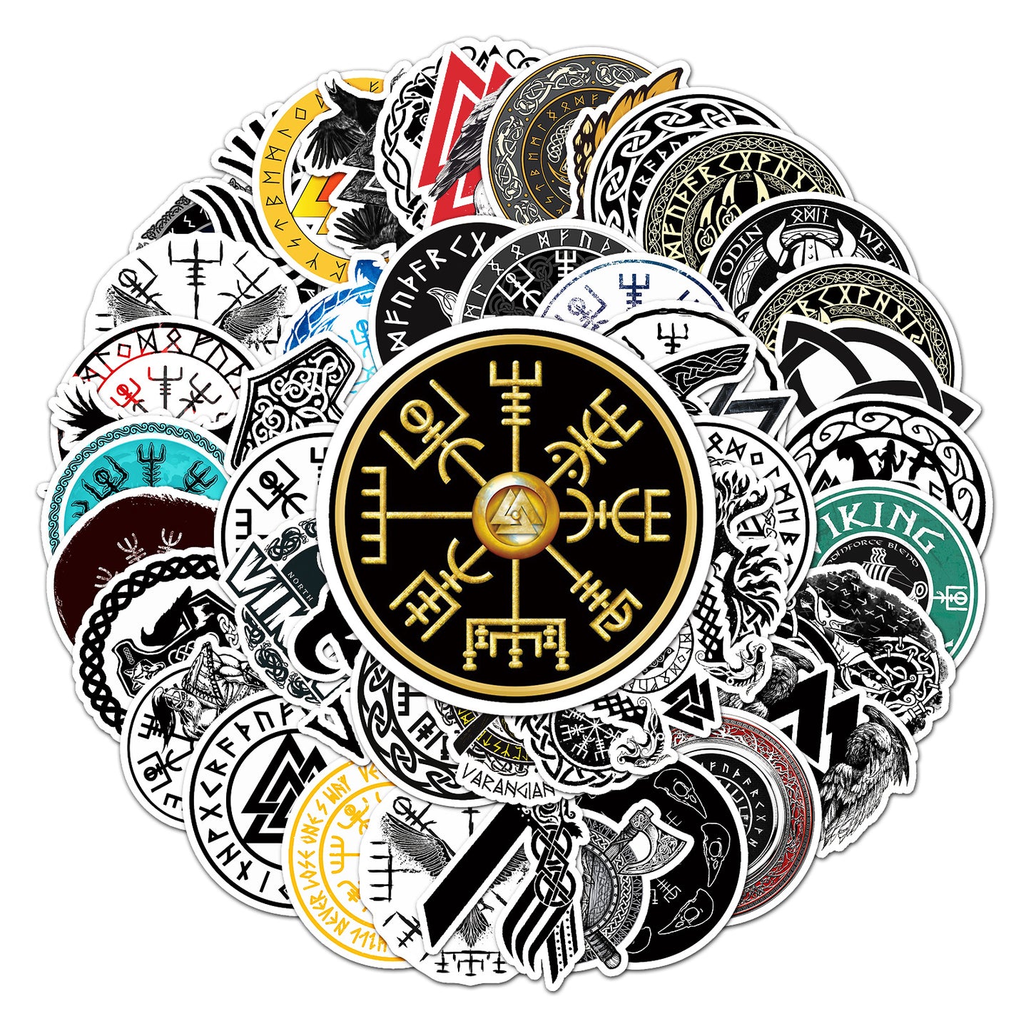 50pcs Viking Pirate Graffiti Stickers | Waterproof & Durable | Ideal for Laptops, Skateboards, Luggage | Express Your Unique Style