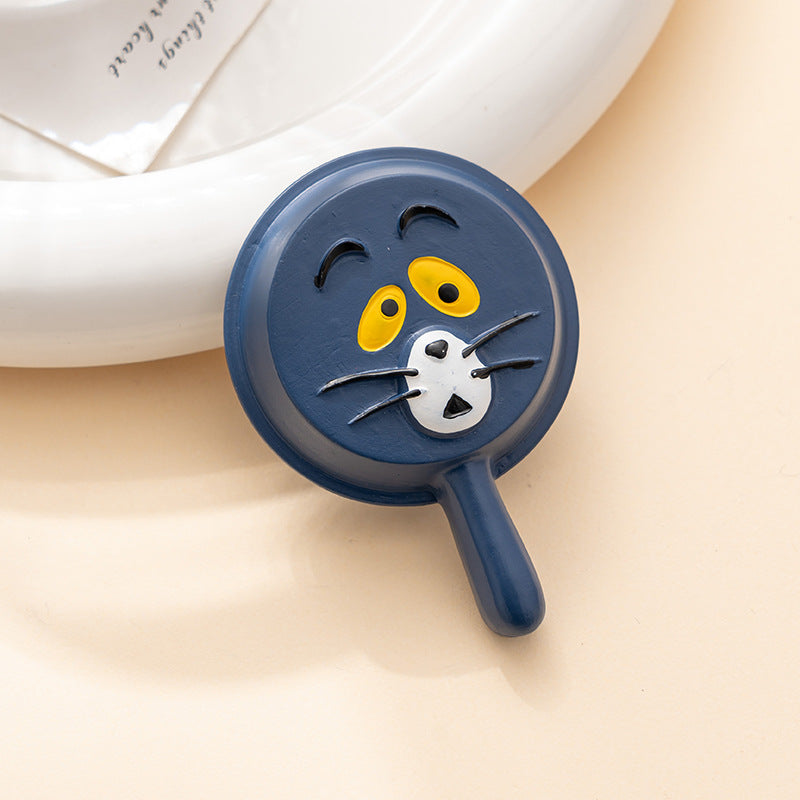 Cartoon Magnetic Fridge Stickers | Cat & Mouse Relief Design | Fun Home Decor | Adorably Cute Must-Have