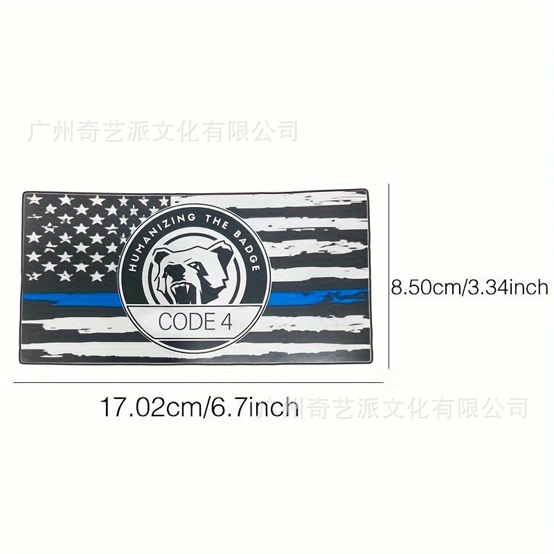 Thin Blue Line American Flag Decal – Waterproof Car/Motorcycle Sticker for Riders, Durable & Patriotic Custom Look