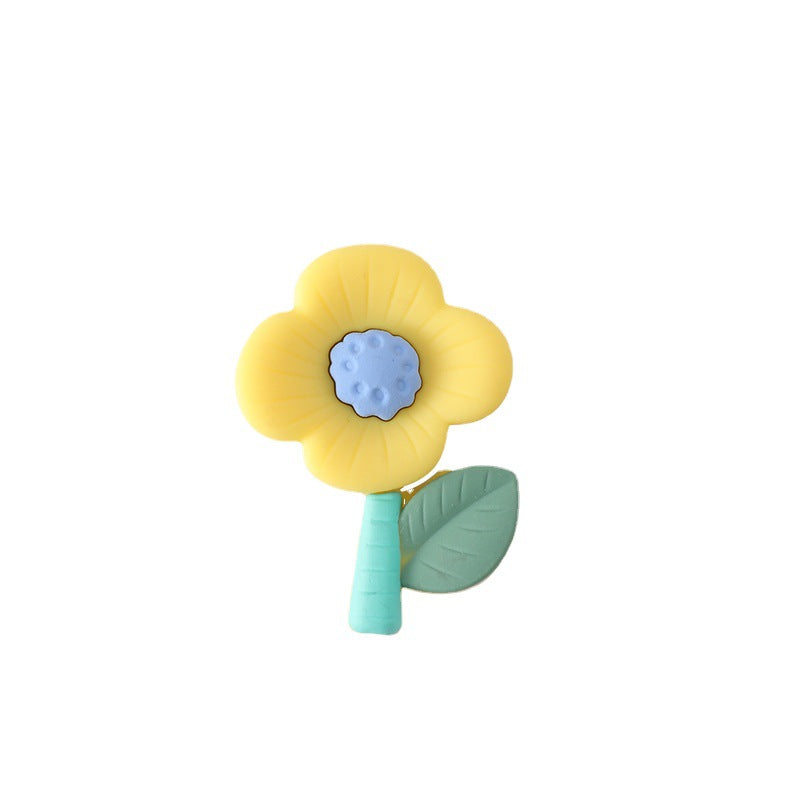 Flower Refrigerator Magnets - Soft Rubber Fridge Stickers with Adorable Cartoon Designs, Vintage Floral Whiteboard Decor for Home & Office