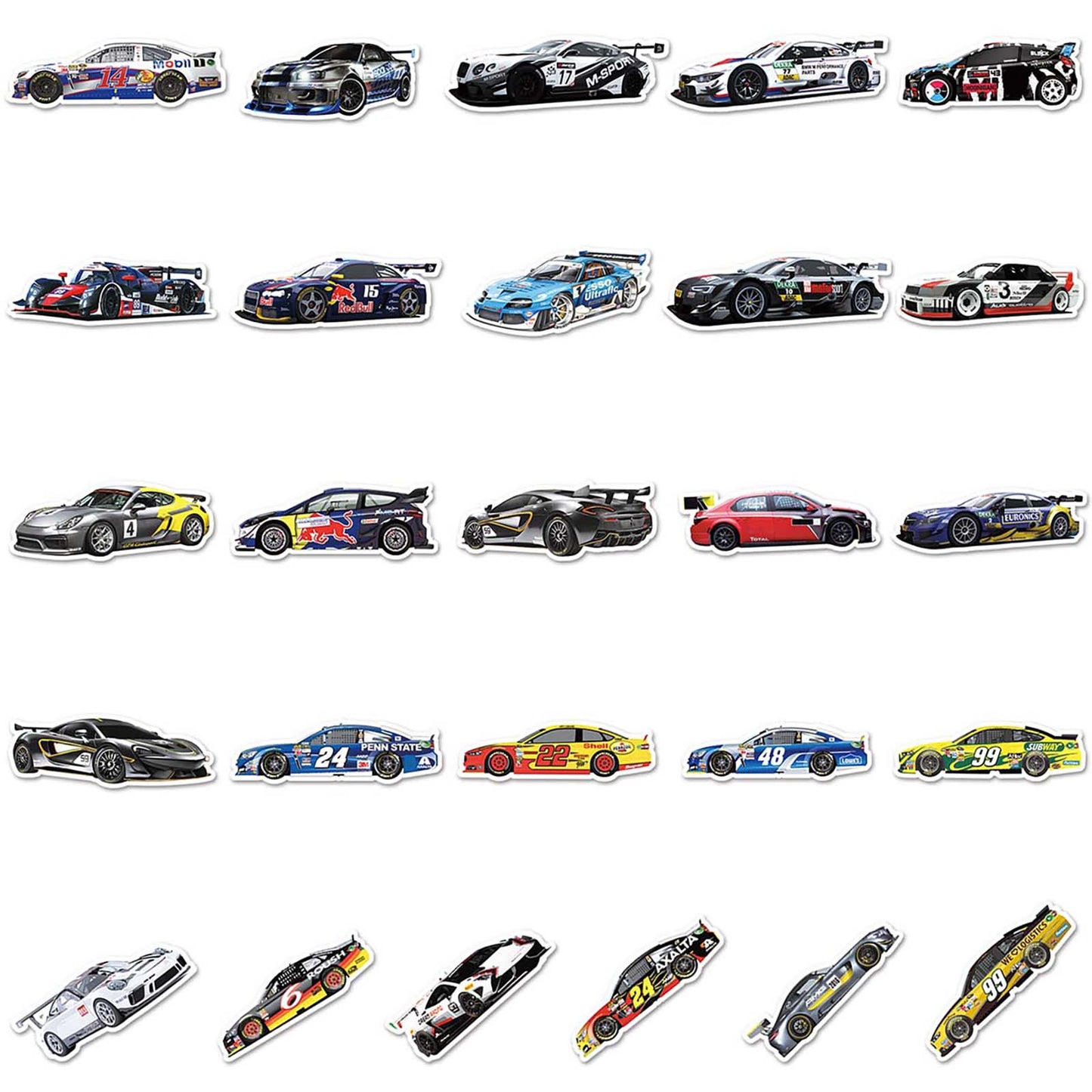 F1 Racing Sticker Pack – 51pcs Graffiti DIY Decals for Laptop, Guitar, Fridge – Must-Have