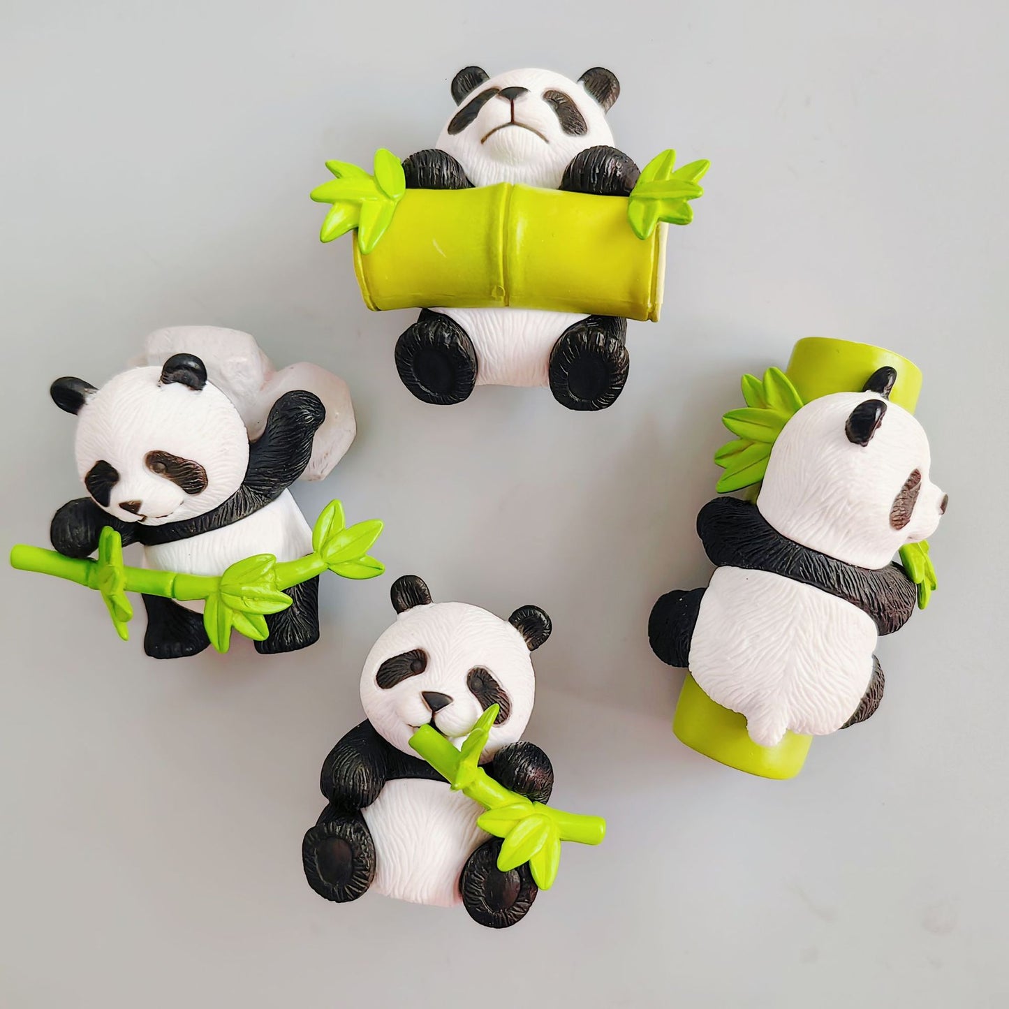 Refrigerator Magnet - 3D Realistic Panda Fridge Sticker, Cute Animal Decor for Kitchen Home, Funny Cartoon Gift for Friends (8PCS)