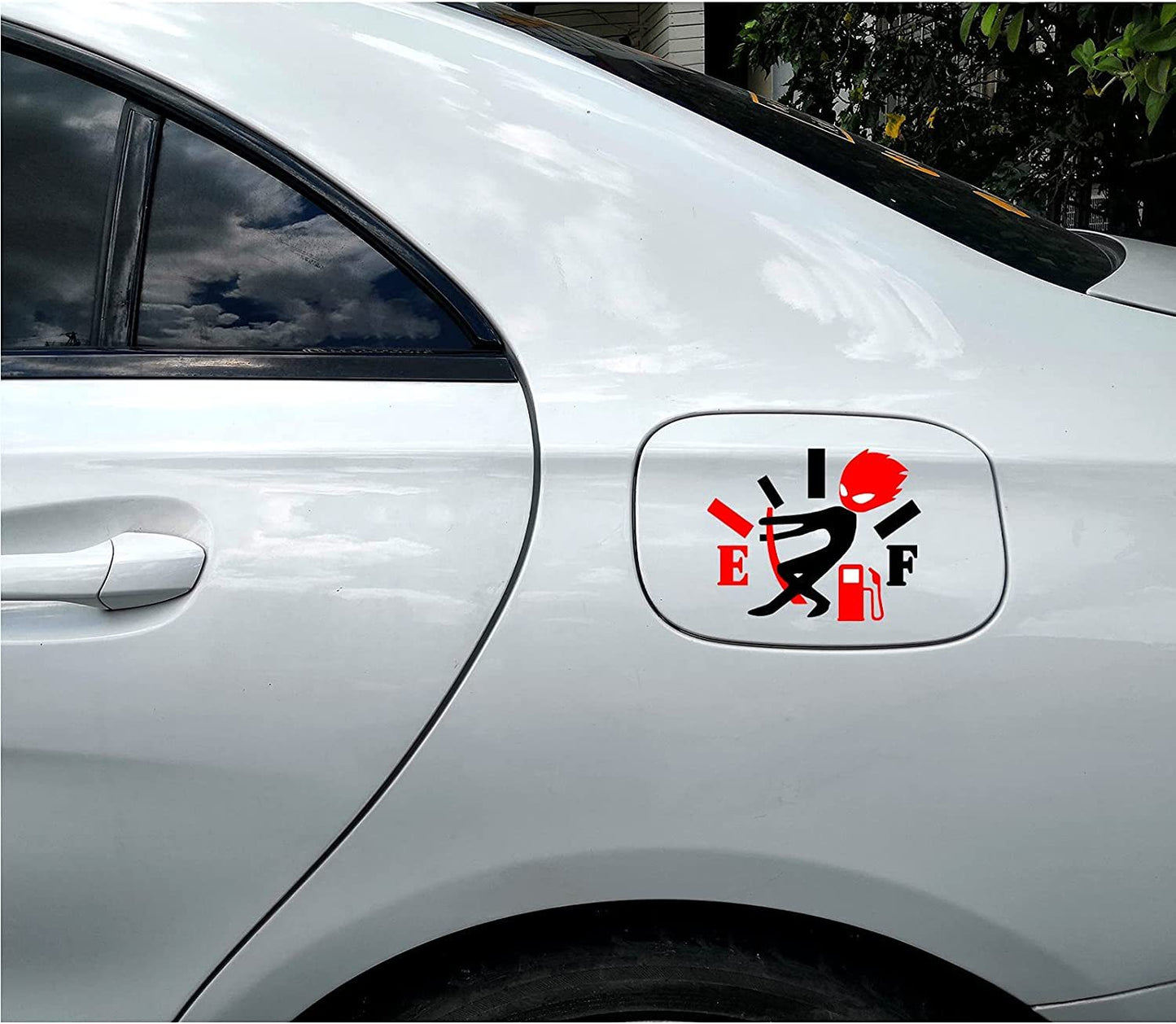 Funny Fuel Gauge Sticker – Angry Boy Decal for High Gas Consumption Warning – Universal Fit for Trucks & Vans