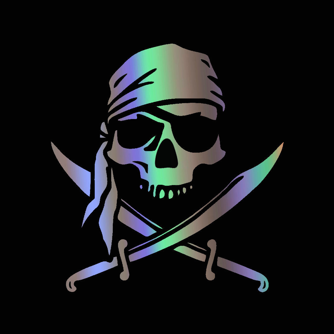 Car Sticker Skull Pirate Window & Body Decal – Waterproof Cool Decoration for Cars, E-Bikes & Laptops