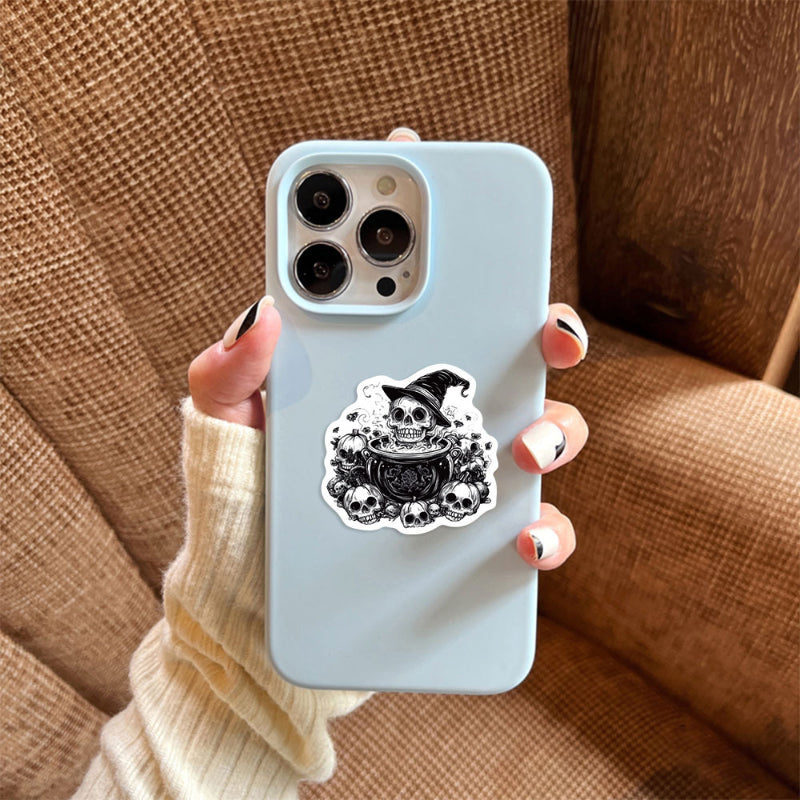 50pcs Gothic Skull Stickers – Waterproof Aesthetic Decals for Guitar, Laptop & Luggage | Punk DIY Vibes