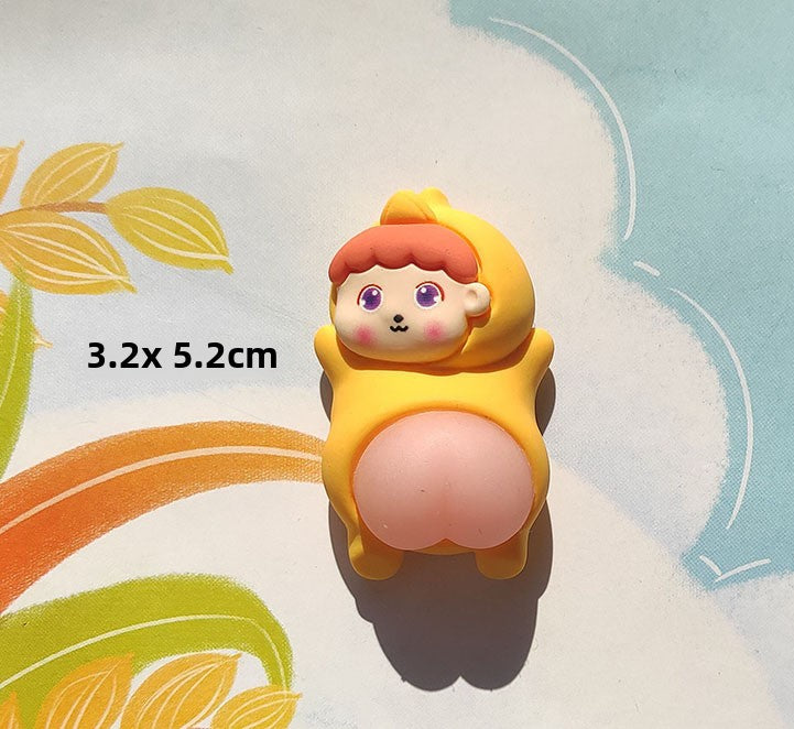 Cute Stress Relief Butt-Squishy Fridge Magnet | 3D Resin Funny Toy | Creative Anti-Stress Decor