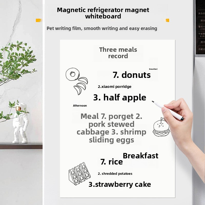 A3/A4/A5 Magnetic Dry-Erase Whiteboard Sticker | Home & Office Memo Board | PET Material | Effortless Daily Notes
