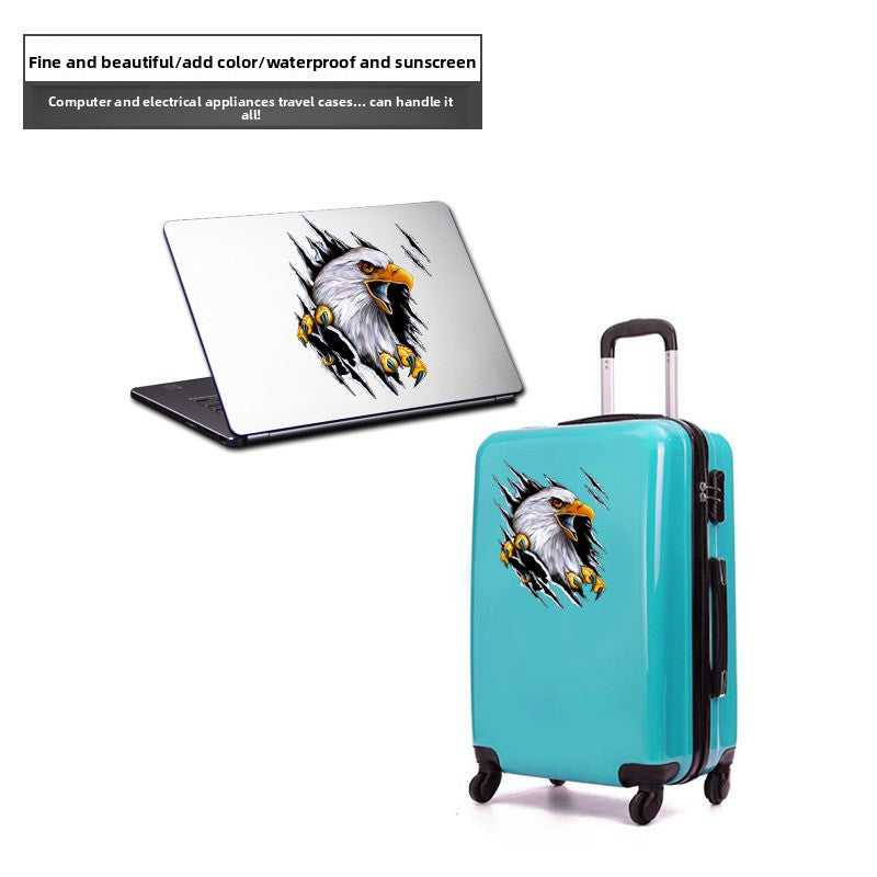 3D Eagle Scratch Car Sticker – Realistic Tear Design, Scratch Cover & Cool Personalized Car Decal
