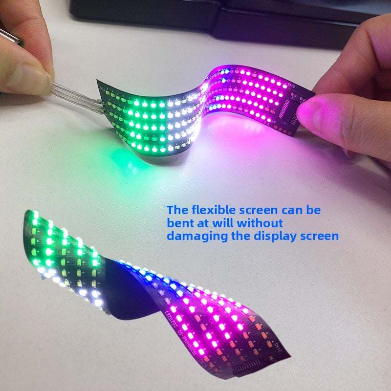 LED Flexible Display Screen – Bluetooth Programmable Scrolling Text via APP | DIY Animation | Eye-Catching for Promotion & Events