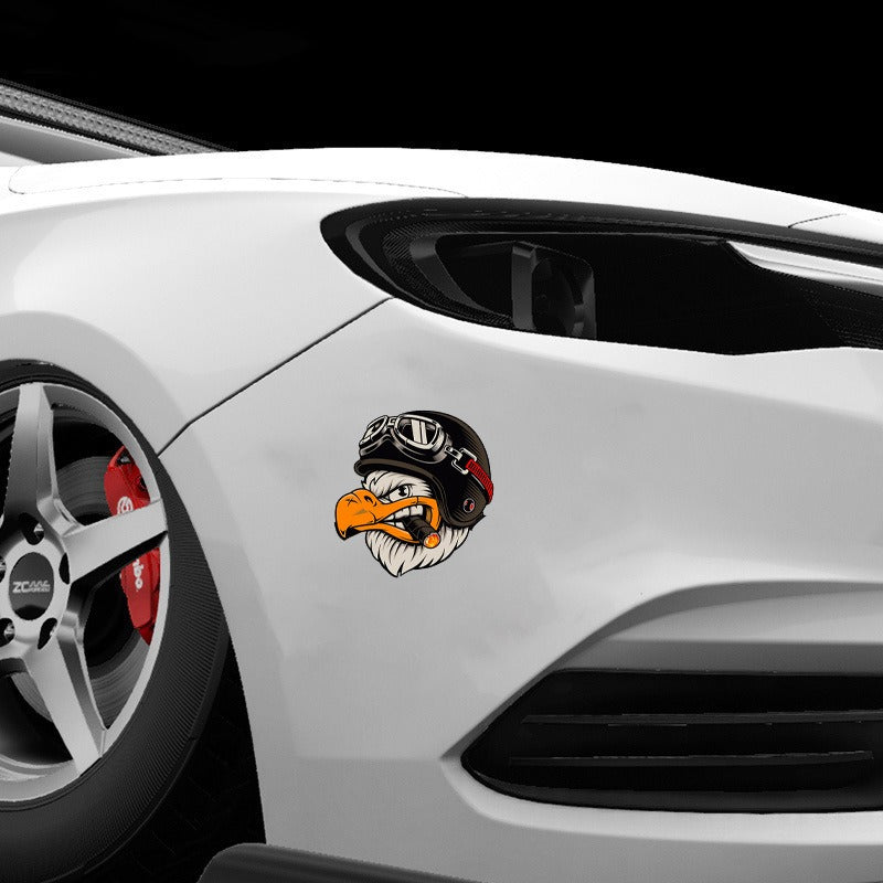 Eagle Smoking Car Sticker – Scratch Cover & Cool Custom Decal for Cars & E-Bikes, Street Style Must-Have