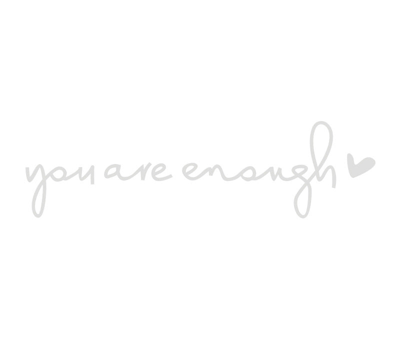 Car Mirror Decal – Reflective Safety Sticker “You Are Enough” | Motivational Quote Car Accessory