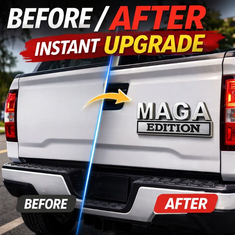 3D Metal MAGA Edition Car Badge | Truck Fender Emblem | Weatherproof Vehicle Tailgate Sticker