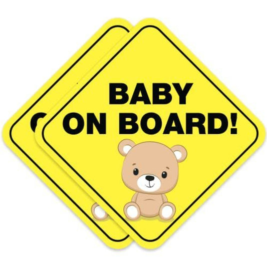 Baby on Board Reflective Bumper Sticker – Safe Driving Car Decal, Easy Removable, Cute & Protective Sign for Family