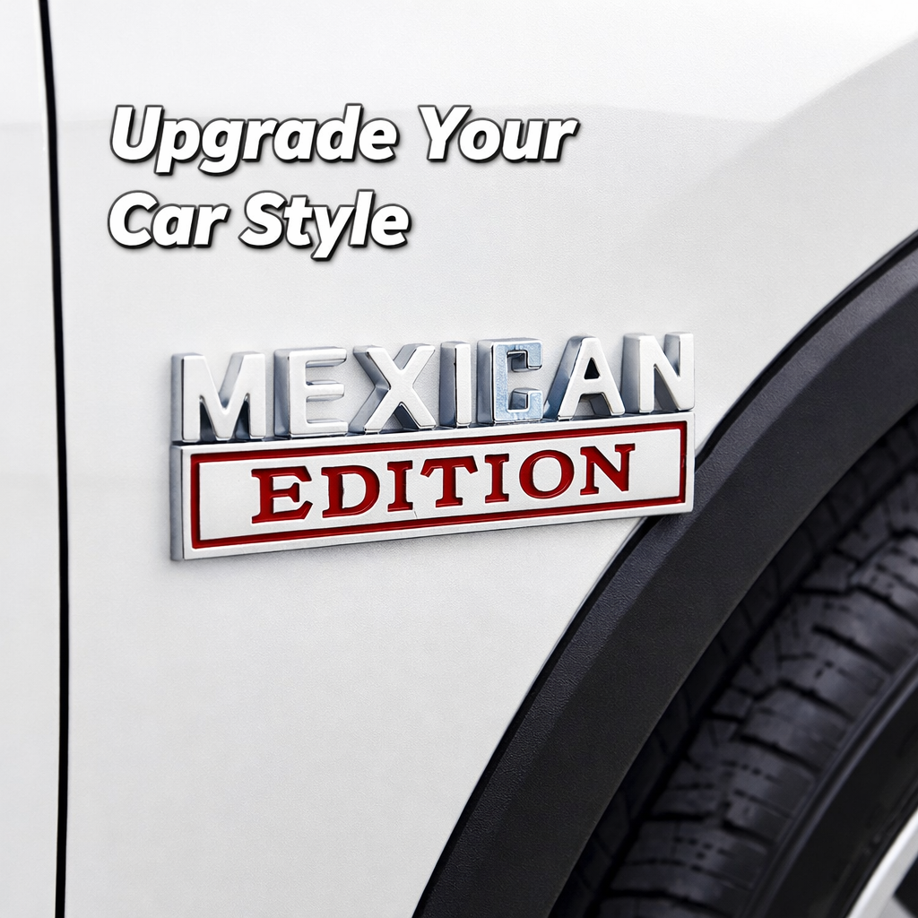 Mexican Edition Car Fender Badge | Aluminum Alloy Car Emblem Sticker | Universal Car Body Side Badge for Cars Trucks SUV