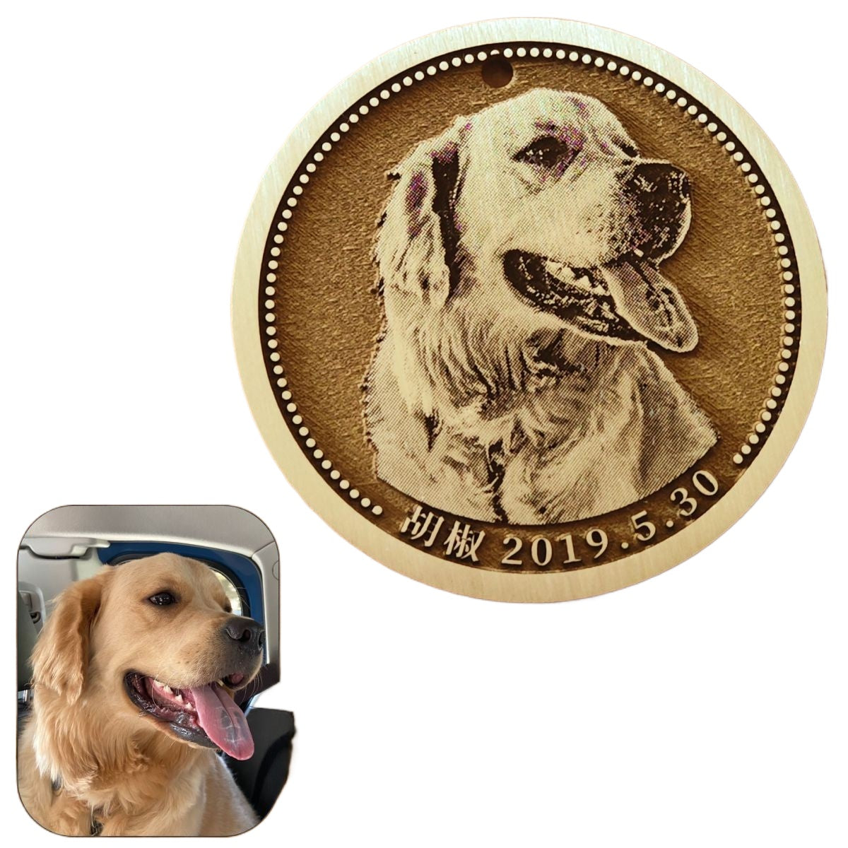 Custom Pet Photo Keychain | Lost‑Prevention Engraved Pet Tag | Personalized Memorial Gift for Cat & Dog Lover