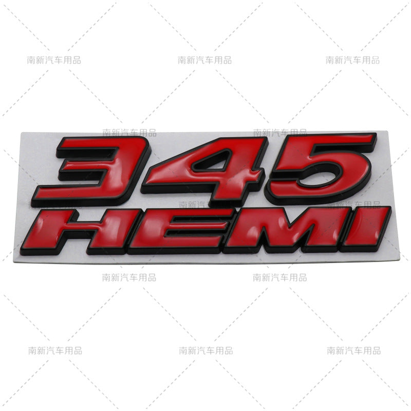 345 HEMI Metal Car Badge for RAM 1500 2500 | Dodge Engine Emblem Decal | Truck Fender Sticker