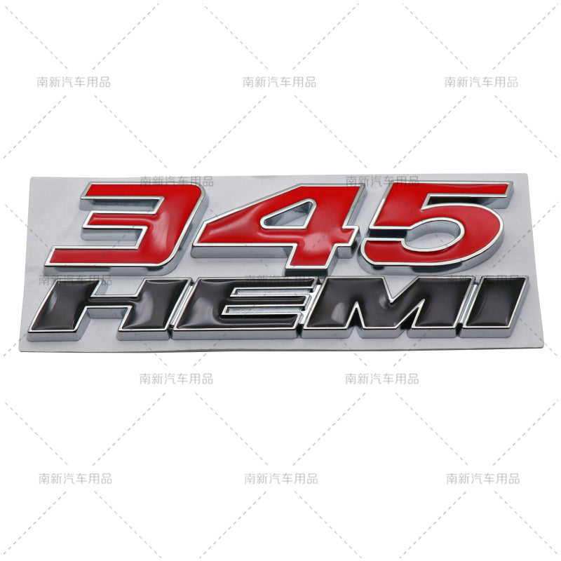 345 HEMI Metal Car Badge for RAM 1500 2500 | Dodge Engine Emblem Decal | Truck Fender Sticker