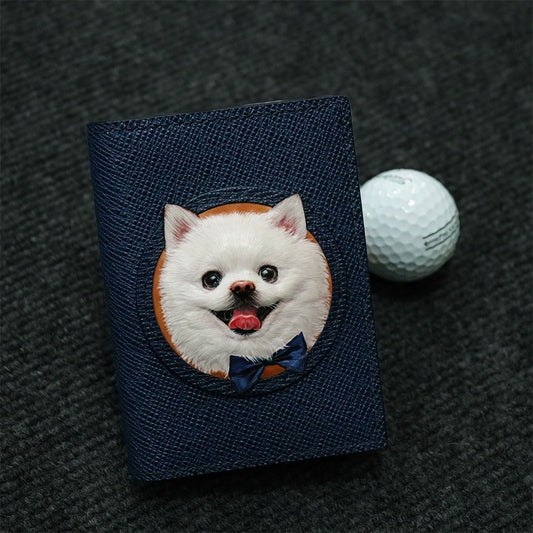Custom Pet Leather Card & Passport Wallet | Stylish Multi‑Function Compact Design | Handcrafted Luxury & Unique Look | Adorable Gift Feel