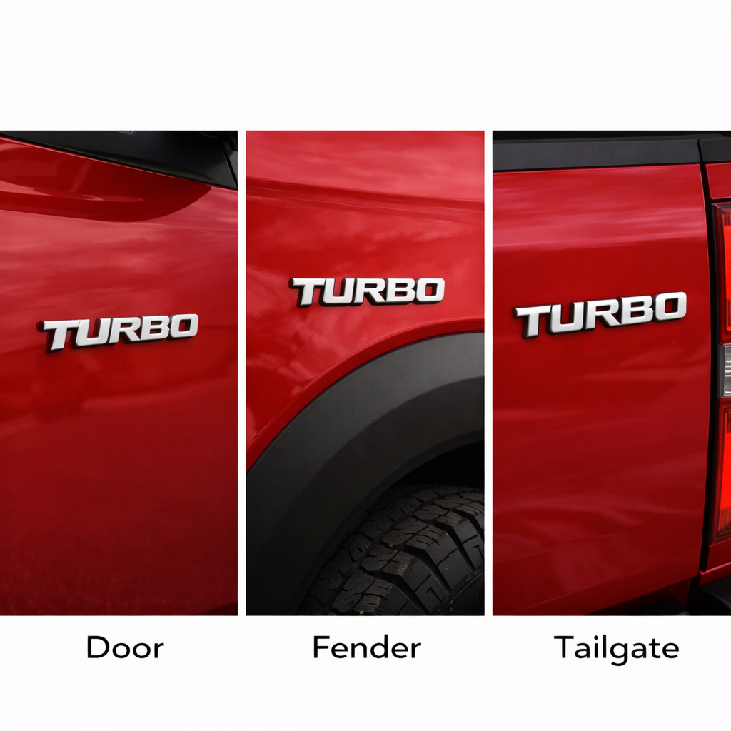 Turbo Limited Edition Metal Car Badge – 3D Alloy Emblem Sticker for Car Fender, Trunk, Hood Decoration, Universal Auto Styling