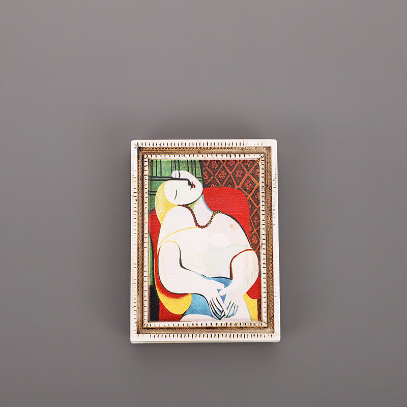 3D Fridge Magnet | Famous Art 3D Magnetic Sticker | Creative Character Retro Magnetic Decor | Personalized Home Accessories