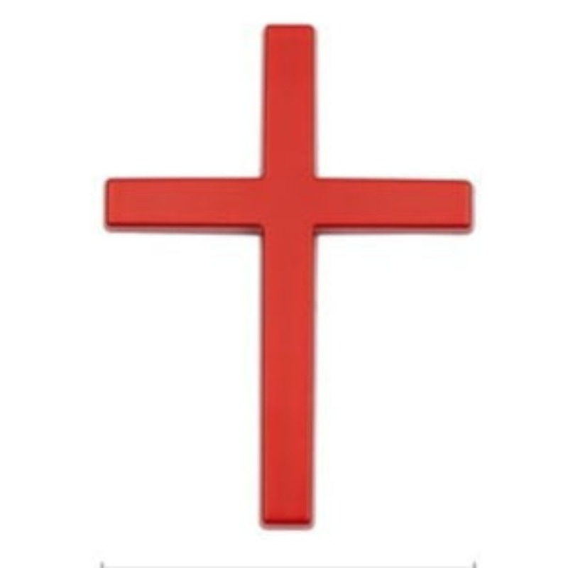 3D Metal Cross Car Emblem Sticker – Universal Auto & Motorcycle Decoration Badge, Faith Symbol Tail Logo, Waterproof Custom Design