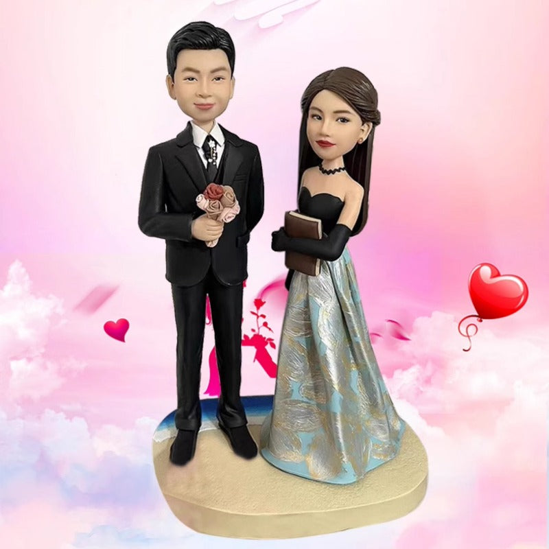 Polymer Clay Custom Figure × Personalized Mini Statue for Birthday/Wedding/Valentine’s Day · Unique 3D Clay Sculpture · Touching Gift from the Heart