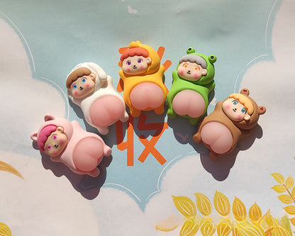 Cute Stress Relief Butt-Squishy Fridge Magnet | 3D Resin Funny Toy | Creative Anti-Stress Decor