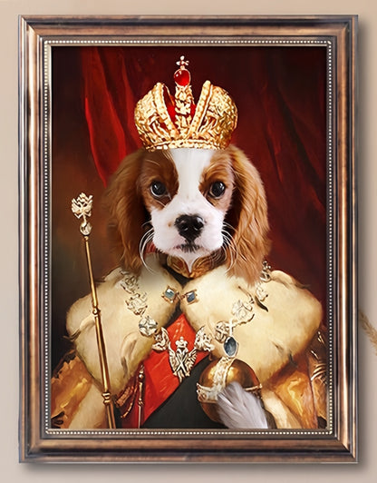 Custom Pet Portrait Oil Painting – Funny Personalized Cat Dog Wall Art Gift for Pet Lovers