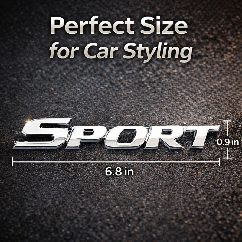 3D Metal SPORT Car Emblem Badge – Auto Body Trunk Side Fender Sticker Decal for Car Truck SUV Sport Edition