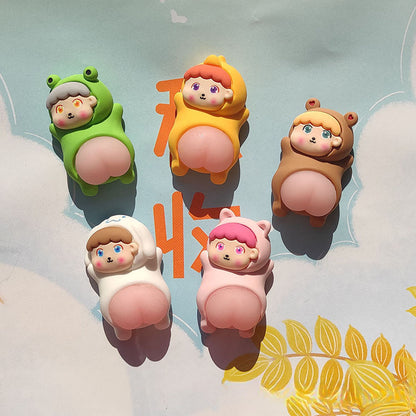 Cute Stress Relief Butt-Squishy Fridge Magnet | 3D Resin Funny Toy | Creative Anti-Stress Decor