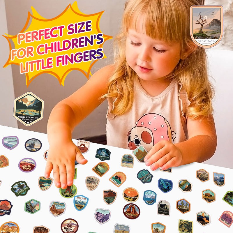 63PCS National Park Stickers – Waterproof Outdoor Nature Decals, Travel Aesthetic for Adventure Lovers