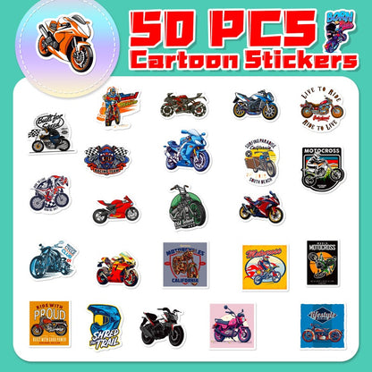 Motorcycle Stickers Pack – Waterproof Vinyl Decals for Biker Clubs, Harley Style, Unique Custom Designs, Ride with Attitude