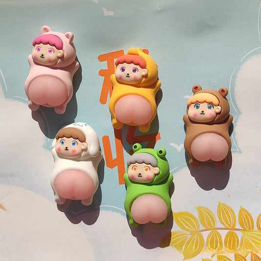 Cute Stress Relief Butt-Squishy Fridge Magnet | 3D Resin Funny Toy | Creative Anti-Stress Decor