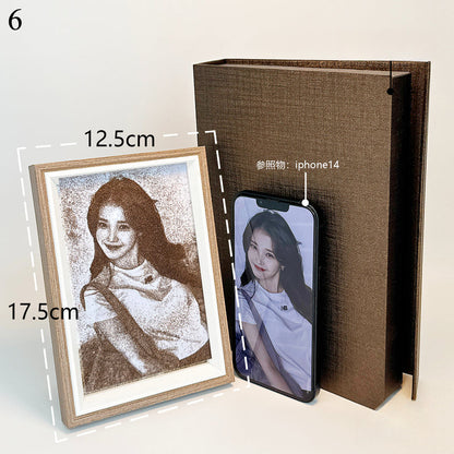 Custom Portrait Sand Art Frame + Lifelike Personality Capture + Unique 3D Resin Color Technique + Heartwarming Keepsake Gift