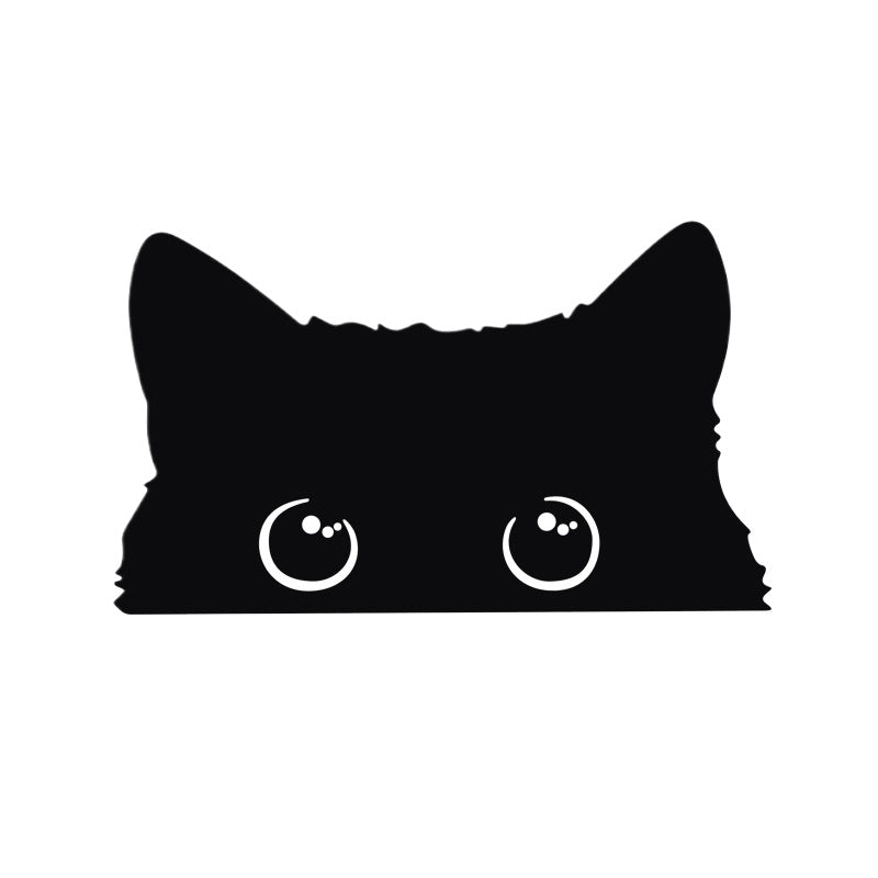 Funny Peeking Black Cat Car Sticker – Cute Waterproof Vinyl Decal for Car Laptop Window