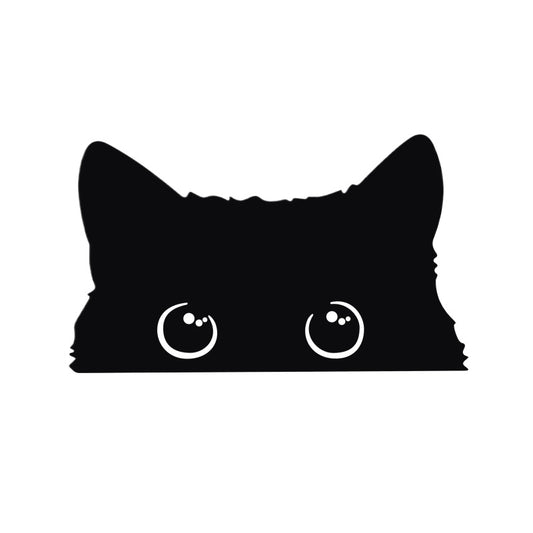 Funny Peeking Black Cat Car Sticker – Cute Waterproof Vinyl Decal for Car Laptop Window