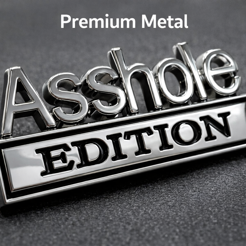 3D Metal Car Badge Sticker | Funny Custom Car Emblem for Truck SUV | Weatherproof Auto Tailgate Decal