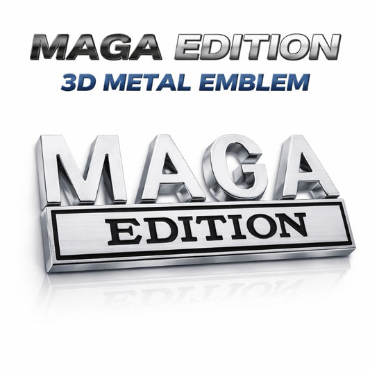 3D Metal MAGA Edition Car Badge | Truck Fender Emblem | Weatherproof Vehicle Tailgate Sticker