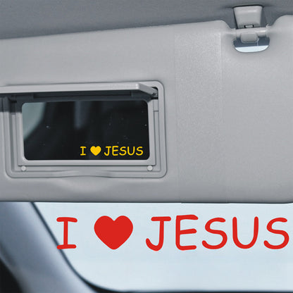 JESUS Car Sticker – Reflective Vinyl Decal with Mirror Finish, Faith-Inspired Waterproof Car Decor
