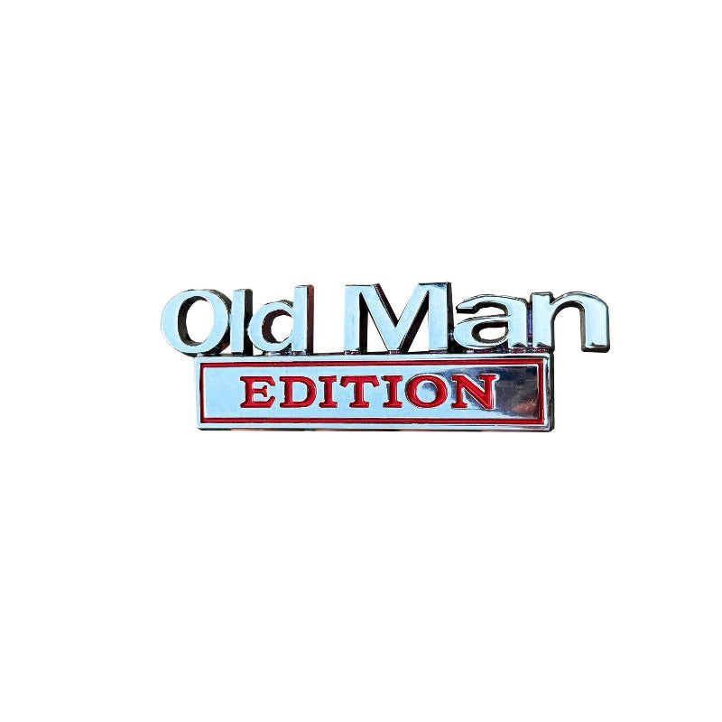 Car Metal “Old Man Edition” Emblem Badge Sticker – Trendy Custom Style, Durable 3D Metal Finish
