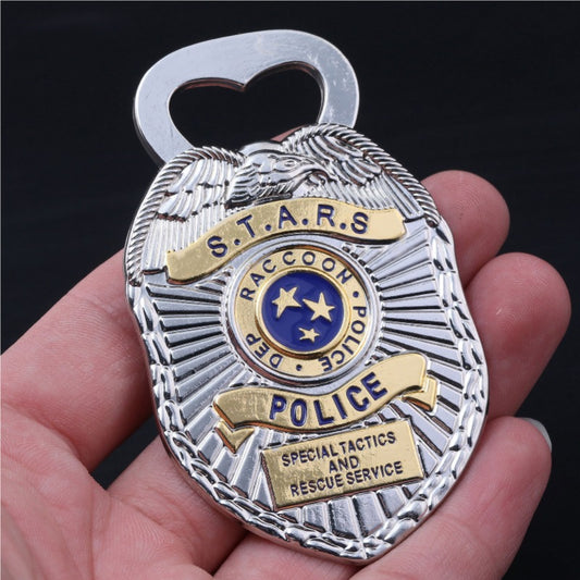 Raccoon City Badge Bottle Opener | Magnetic Fridge Magnet Keychain | Creative Collectible Gift