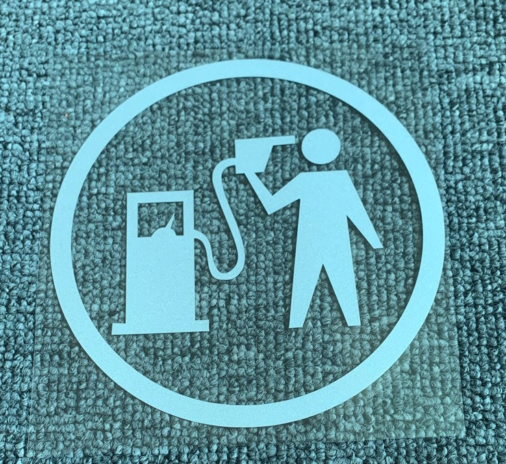 Funny Fuel Cap Sticker – Gas Diesel Warning Decal, Waterproof Car Fuel Tank Cover Humor Label
